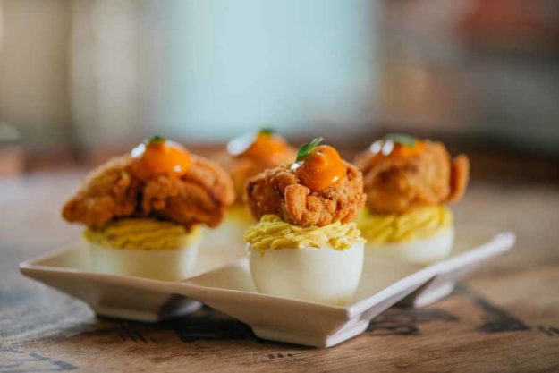 Nose Dive: Oyster Deviled Eggs